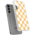 Yellow and White Checkerboard Galaxy S24 Plus Clear Case